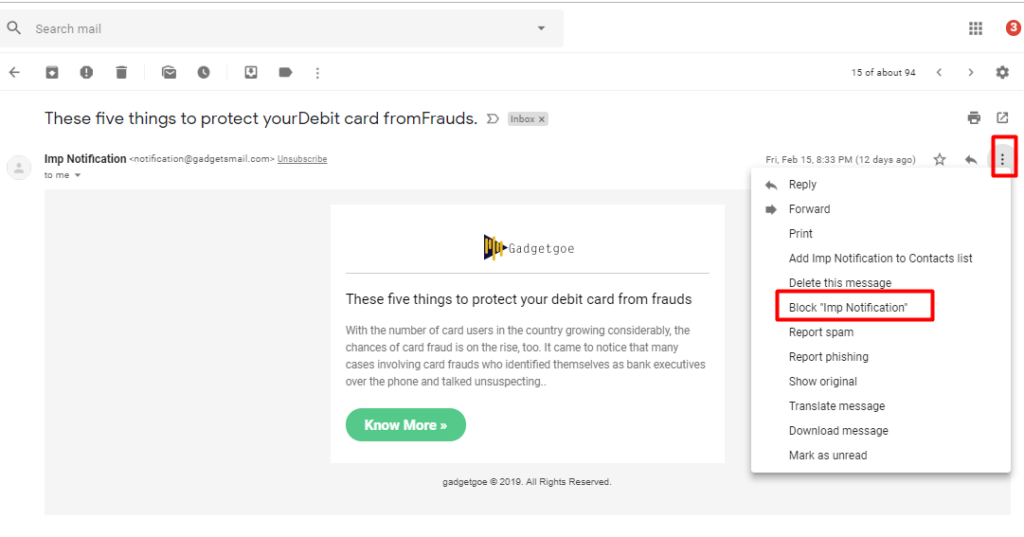 how to block unwanted emails on Gmail how to block unwanted emails