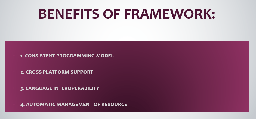 Features Of .NET Framework