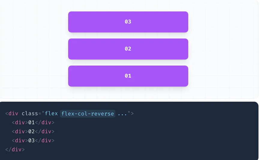Tailwind CSS Flex Direction